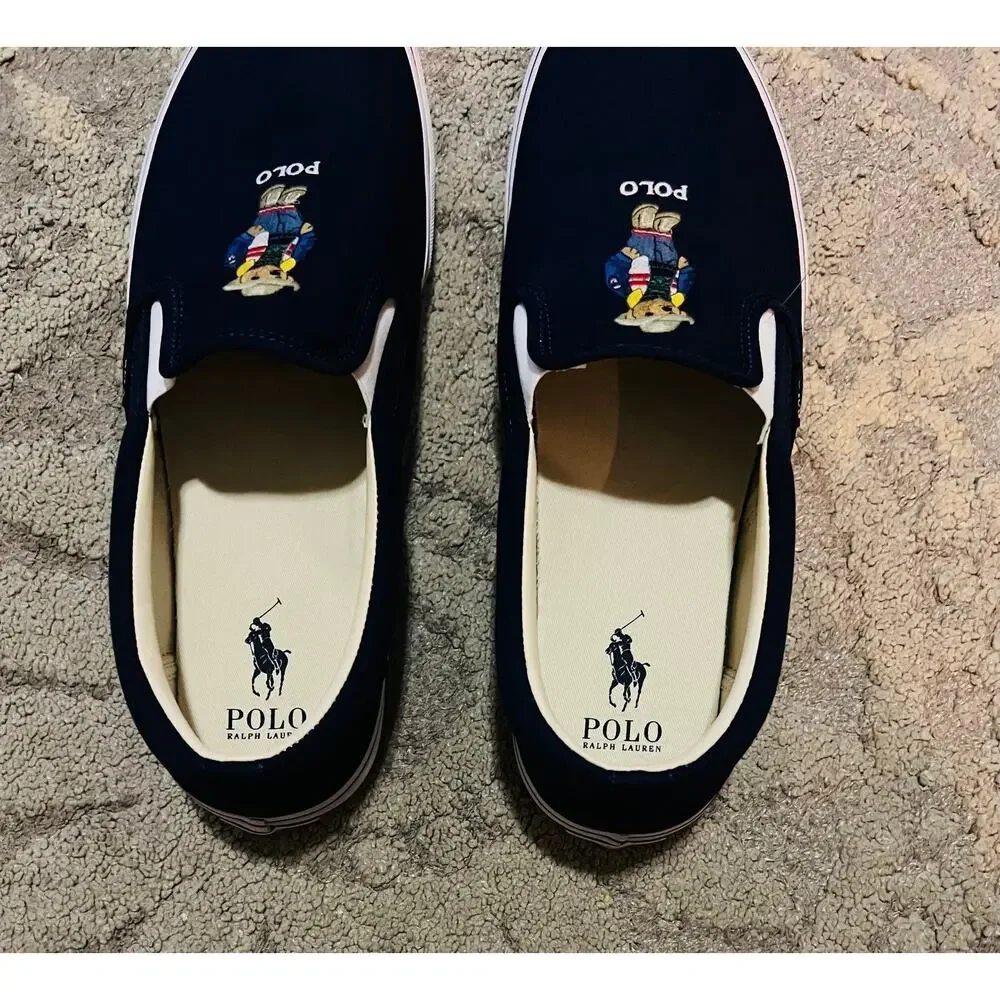 NEW❤️POLO RALPH LAUREN Men's Keaton Polo Bear Slip-On Sneaker shoes sz14